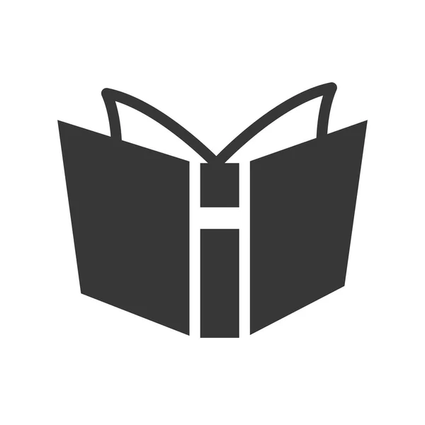 Икона книги. Дизайн чтения и обучения. Векторная графика — стоковый вектор