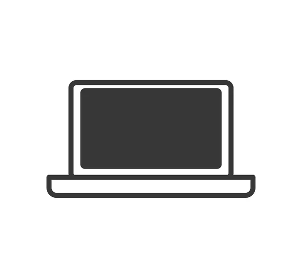 Laptop-Symbol. Technologie und Gadget-Design. Vektorgrafik — Stockvektor