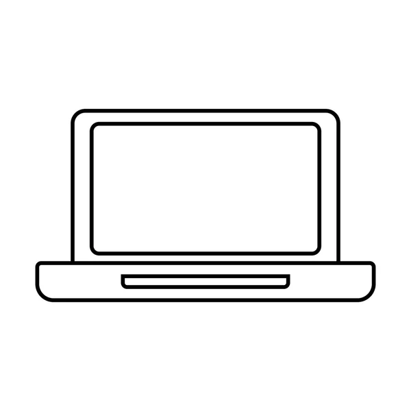 Het pictogram van de laptop. Ontwerp, technologie en gadget. Vectorafbeelding — Stockvector