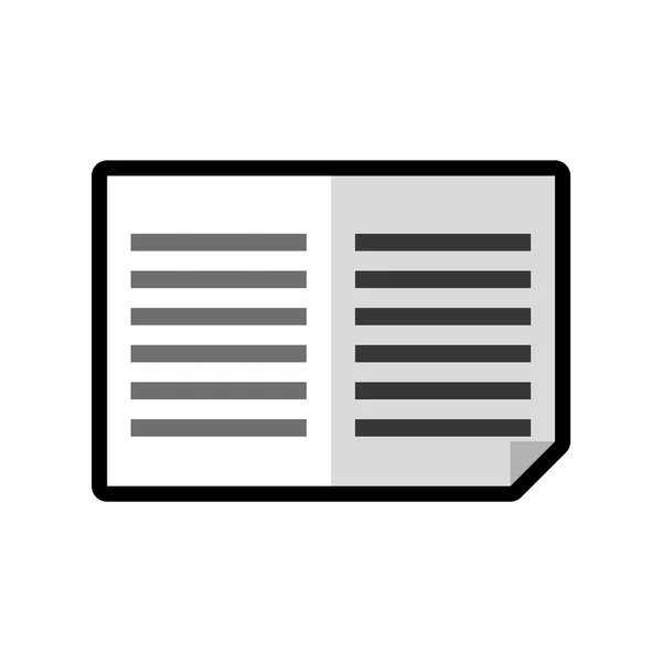Buchsymbol. Lese- und Lerndesign. Vektorgrafik — Stockvektor