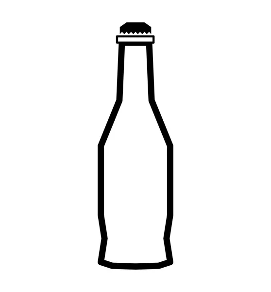 Icono de botella. Diseño de refrescos y bebidas. Gráfico vectorial — Vector de stock