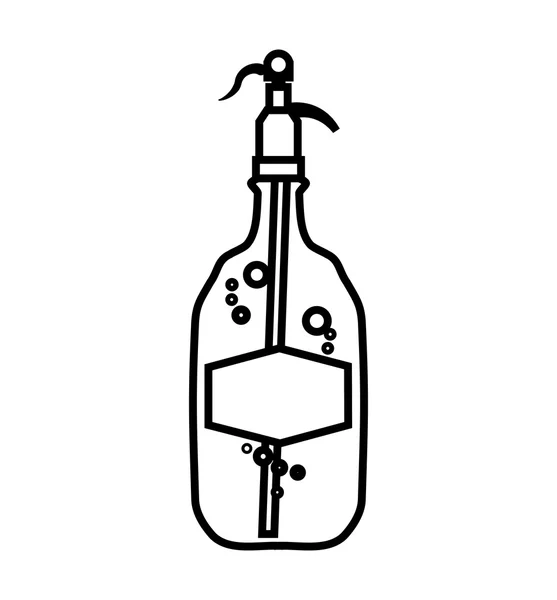 Icône de bouteille. Soda et boisson design. Graphique vectoriel — Image vectorielle