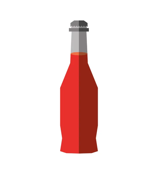 Ícone de garrafa. Design de refrigerante e bebida. Gráfico vetorial — Vetor de Stock