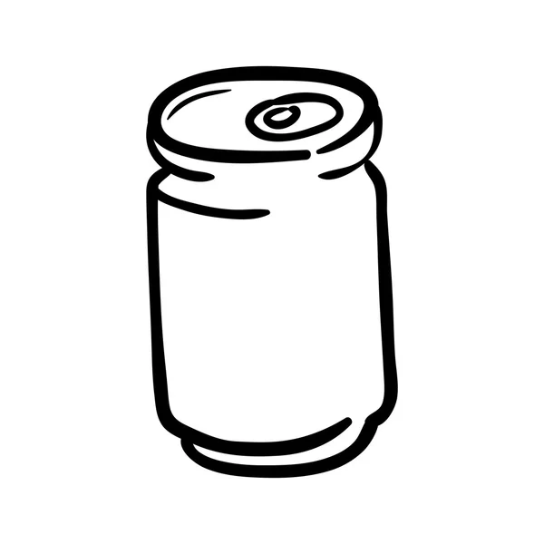 Icono de lata. Diseño de refrescos y bebidas. Gráfico vectorial — Archivo Imágenes Vectoriales