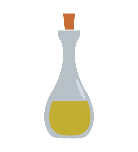 Оливкова олія всередині скляної пляшки. Дизайн Джар. Векторні графи — стоковий вектор
