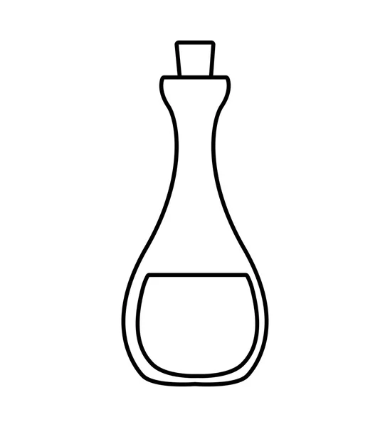 Botella de vidrio icono. Diseño de tarro. Gráfico vectorial — Vector de stock