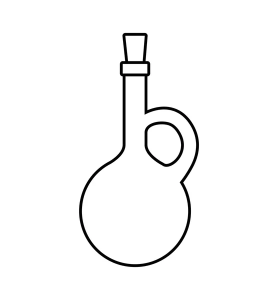 Bottiglia di icona di vetro. Design del barattolo. Grafico vettoriale — Vettoriale Stock