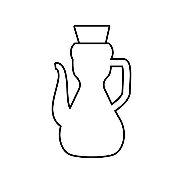 Botella de vidrio icono. Diseño de tarro. Gráfico vectorial — Vector de stock