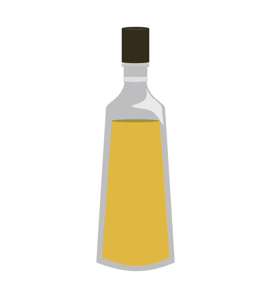 Оливкова олія всередині скляної пляшки. Дизайн Джар. Векторні графи — стоковий вектор