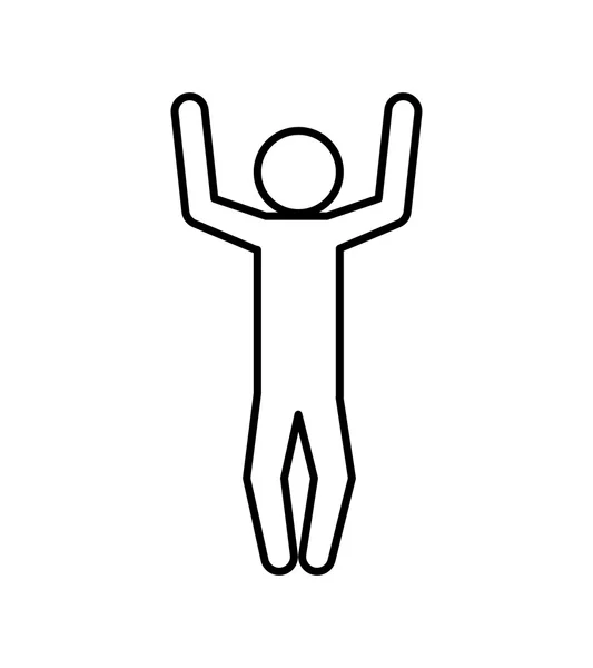 Piktogramm springen Symbol. gesundes Lebensstil-Design. Vektorgrafik — Stockvektor