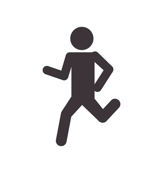 Pictogram running icon. Healthy lifestyle design. Vector graphic — Stock Vector