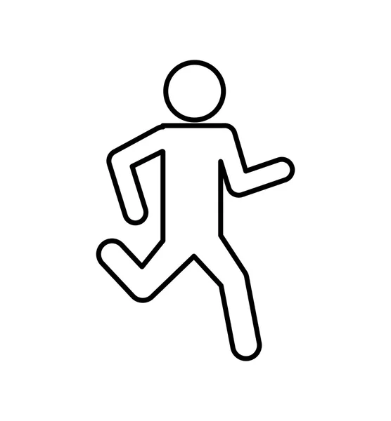 Pictogram running icon. Healthy lifestyle design. Vector graphic — Stock Vector