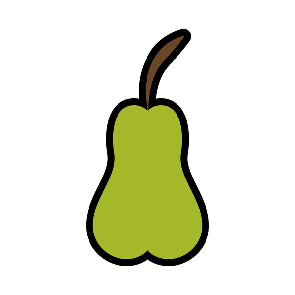 Icona della pera. Cibo sano e biologico. Grafico vettoriale — Vettoriale Stock