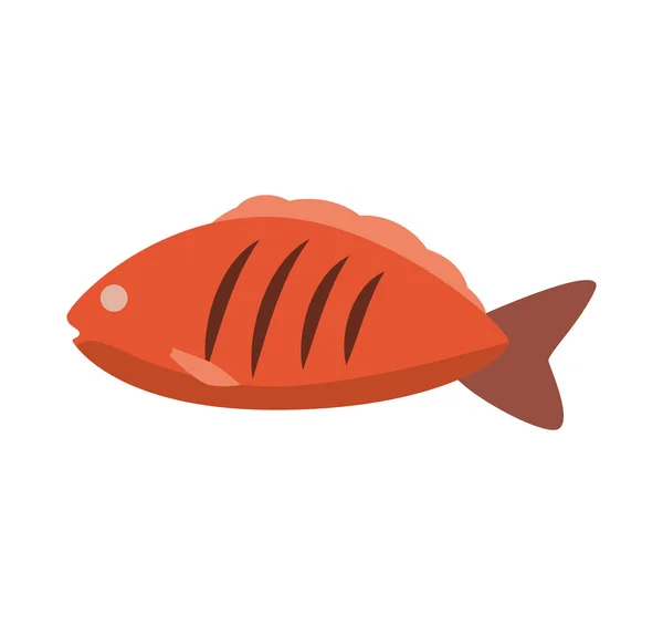 Fish icon. Healthy and Organic food. Vector graphic — Stock Vector