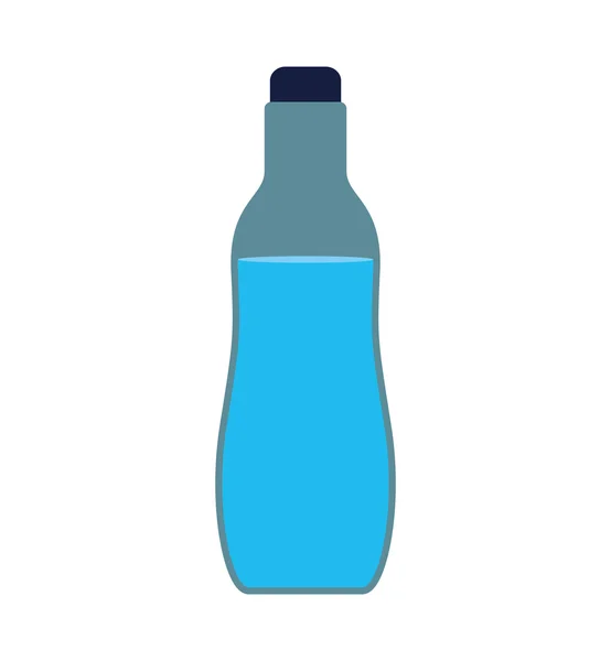 Icône bouteille d'eau. Aliments sains et biologiques. Graphique vectoriel — Image vectorielle