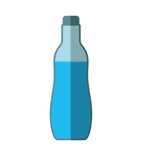 Wasserflaschen-Symbol. gesunde und biologische Lebensmittel. Vektorgrafik — Stockvektor
