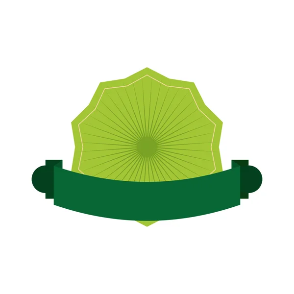 Icono de sello de sello verde. Diseño de etiquetas. Gráfico vectorial — Vector de stock