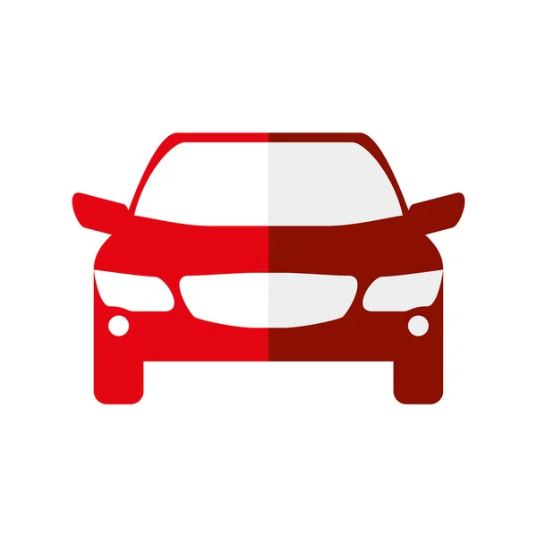 Rotes Auto-Symbol. Transportmaschinendesign. Vektorgrafik — Stockvektor