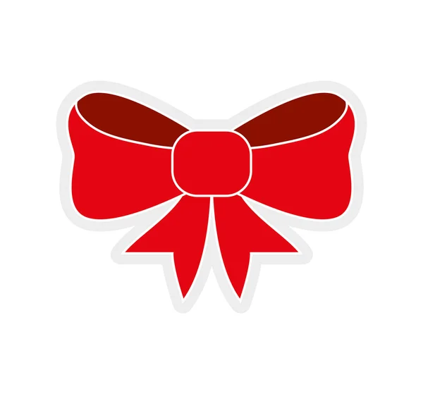 Bowtie icon. Red ribbon design. Vector graphic — Stock Vector