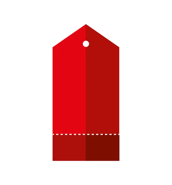 Rode labelpictogram. etiketontwerp. Vectorafbeelding — Stockvector