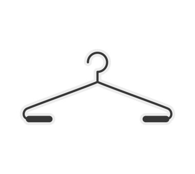 kanca simgesi. Askı nesne tasarımı. Vektör grafiği