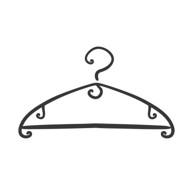 kanca simgesi. Askı nesne tasarımı. Vektör grafiği