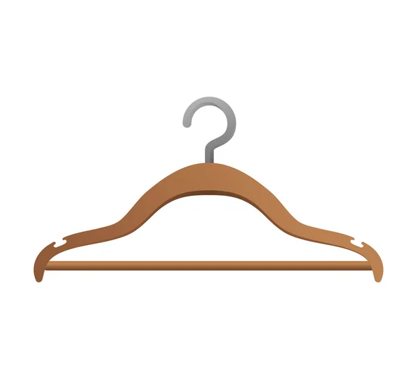 Hook of wood icon. Hanger object design. Vector graphic — Stock Vector