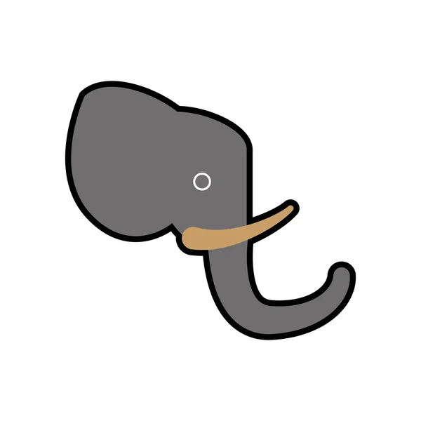 Icono de elefante. Diseño animal. Gráfico vectorial — Vector de stock