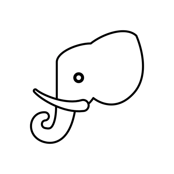 Ελέφαντας εικονίδιο. Σχεδιασμός των ζώων. Διανυσματικό γραφικό — Διανυσματικό Αρχείο