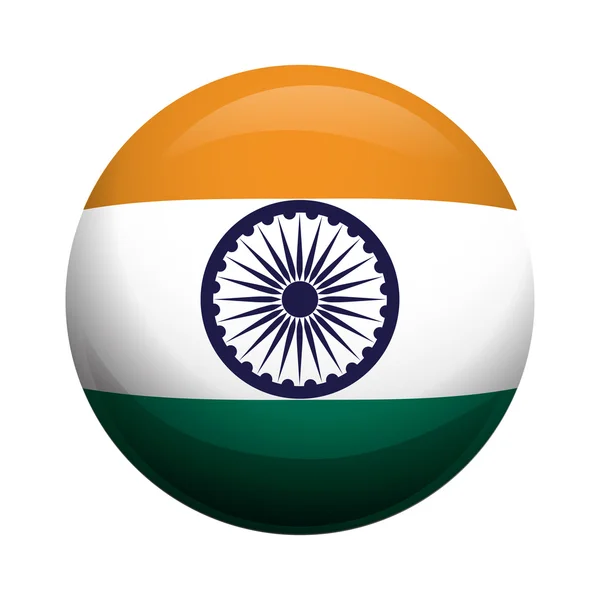Значок флага. Дизайн индийской культуры. Векторная графика — стоковый вектор