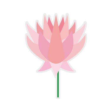 Lotus simge. Hint çiçek tasarım. Vektör grafiği