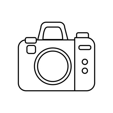 Kamera simgesi. Gadget tasarım. Vektör grafiği