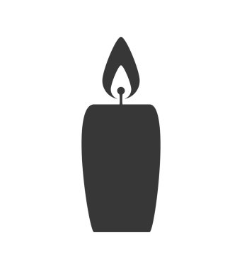 Mum simgesi. Işık tasarımı. Vektör grafiği