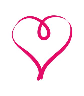 Kalp şekli simgesi. Tasarım seviyorum. Vektör grafiği