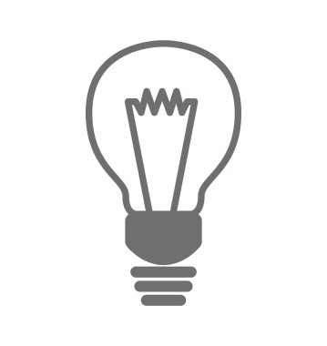 Ampul simgesi. Enerji tasarım. vektör grafiği