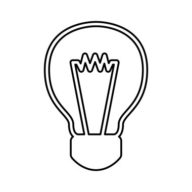 Ampul simgesi. Enerji tasarım. vektör grafiği