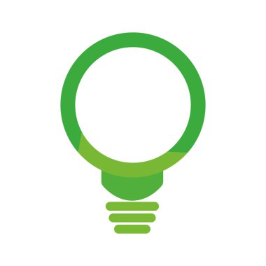 Ampul simgesi. Enerji tasarım. vektör grafiği
