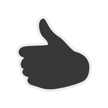 Parmak simgesiyle jest. İnsan eli tasarım. vektör grafiği