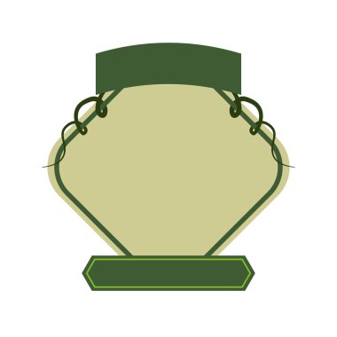 Çerçevesi simgesi. Etiket kavramı. Vektör grafiği