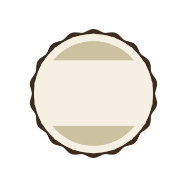 Mühür damgası simgesi. Etiket kavramı. Vektör grafiği