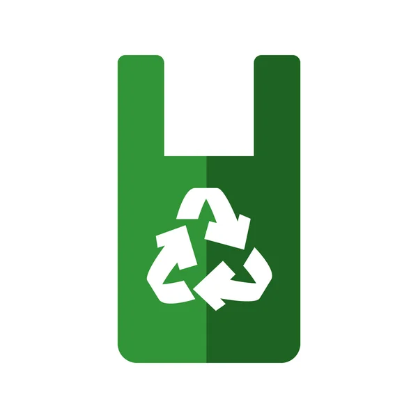 Recycling-Symbol. Ökologie und Umweltschutz. Vektorgrafik — Stockvektor
