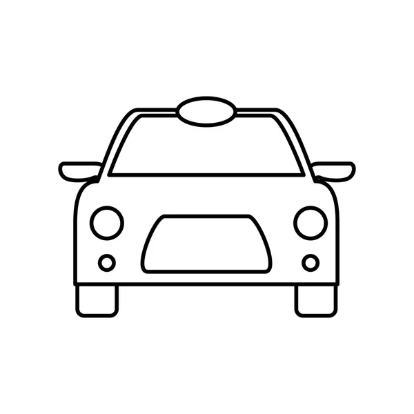 Ikona samochodu taxi. Projekt użyteczności publicznej. Grafika wektorowa — Wektor stockowy