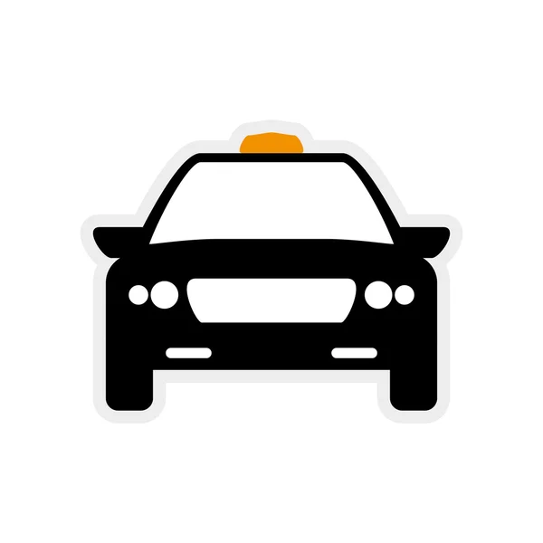 Icono del taxi. Servicio Público. Gráfico vectorial — Vector de stock