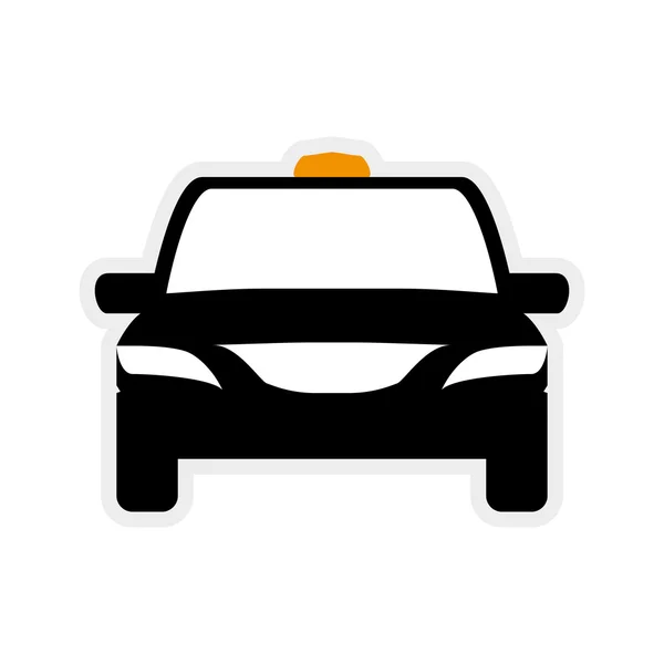 Taxi auto pictogram. Openbare dienst. Vectorafbeelding — Stockvector