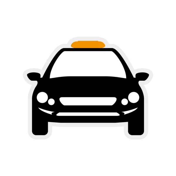 Icona del taxi. Servizio pubblico. Grafico vettoriale — Vettoriale Stock
