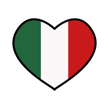 Bayrak simgesi. İtalya tasarım. Vektör grafiği