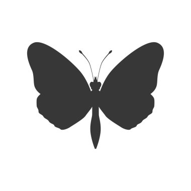 Kelebek siluet simge. Böcek tasarım. Vektör grafiği