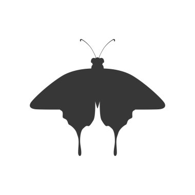 Kelebek siluet simge. Böcek tasarım. Vektör grafiği