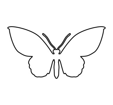 Kelebek siluet simge. Böcek tasarım. Vektör grafiği