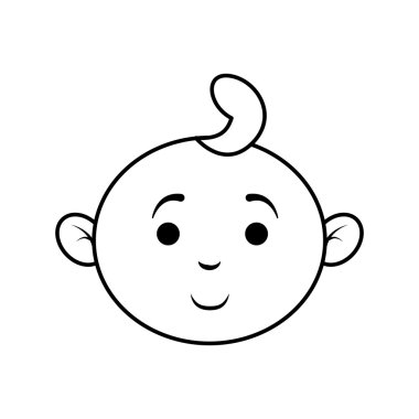 Çocuk çizgi film simgesi. Bebek kavramı. Vektör grafiği